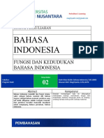 MODUL 2 Fungsi Dan Kedudukan Bahasa Indonesia