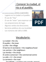 Unidad 2 - Conocer La Ciudad, El Barrio o El Pueblo.