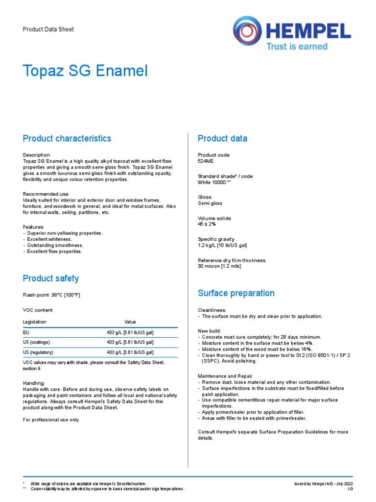 TOPAZ SPECIFICATION SHEET visual data 6