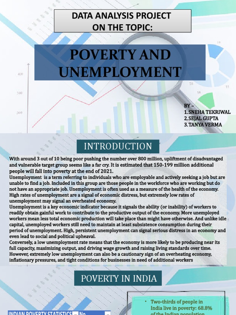 Data Analysis Project On The Topic:: Poverty and Unemployment | PDF ...