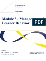 PPST Module 3 - Management of Learners Behavior With JEL Template