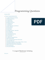 Dynamic Programming Questions: 5. Longest Palindromic Substring