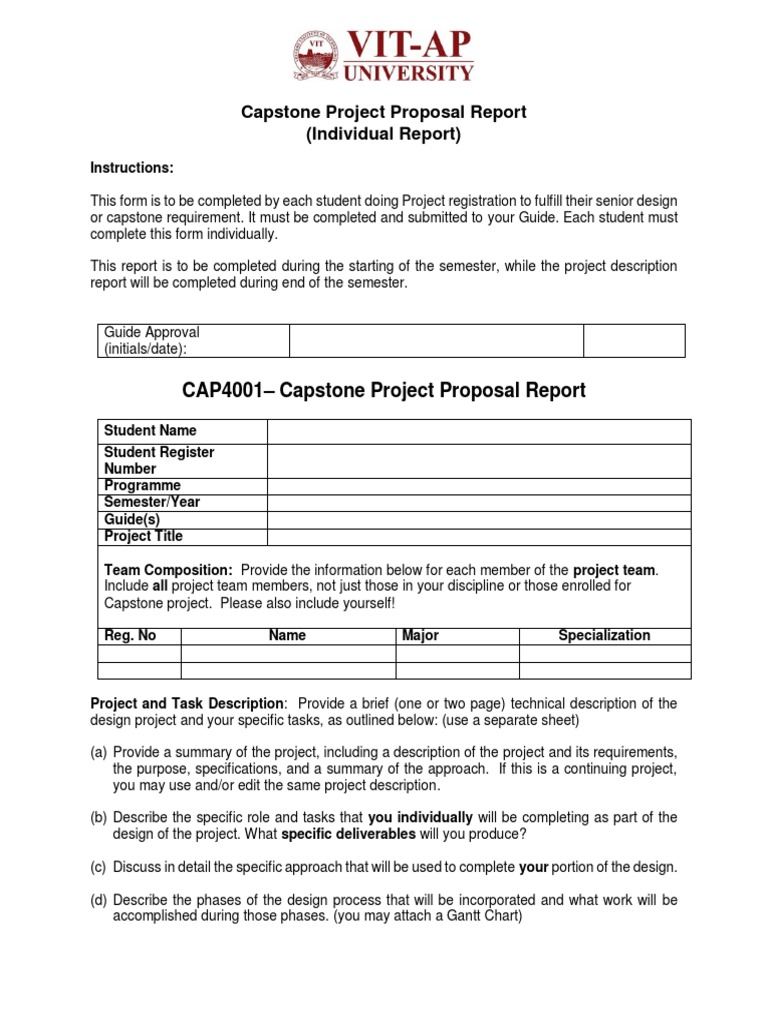 Capstone Project Proposal Report | PDF | Design | Engineering