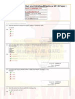 Junior Engineer Civil Mechnical and Electrical 2018 Paper I Questions