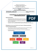 Fundamentals of Organizational Design Departmentalization