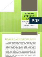 Pondasi Cerucut Kayu