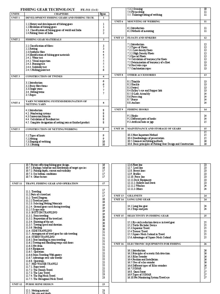 Fishing Gear Technology Fe311 PDF Trawling