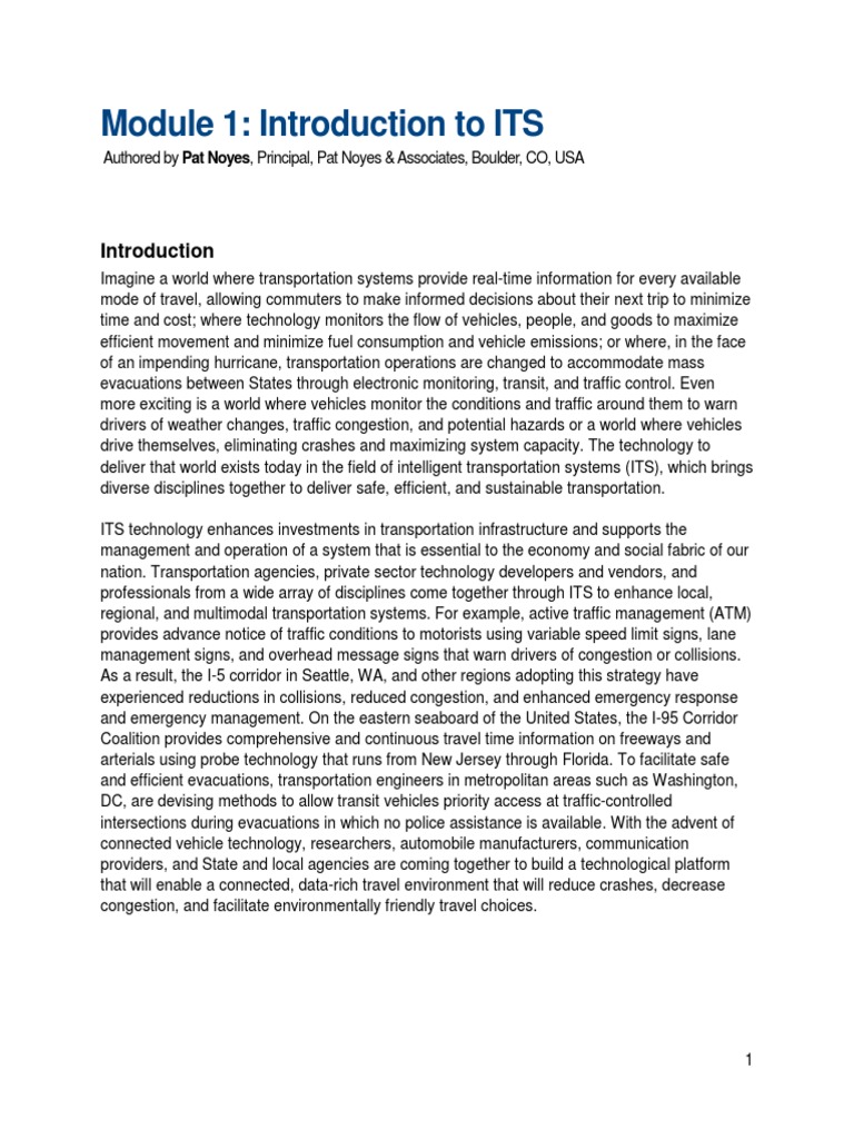 Module 1 Pdf Transport Public Transport