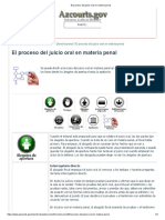 El Proceso Del Juicio Oral en Materia Penal