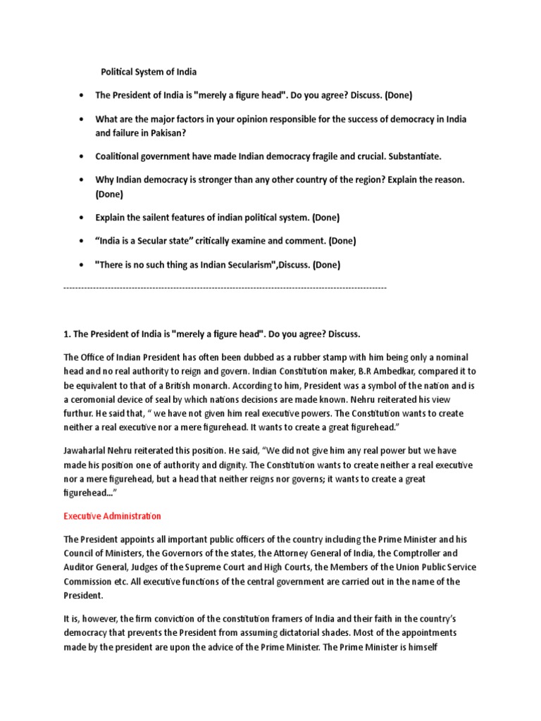 Political System of India | PDF | Government | Justice
