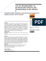 Modelos Teóricos de Discapacidad Un Seguimiento Del Desarrollo Histórico Del Concepto de Discapacidad en Las Últimas Cinco Décadas