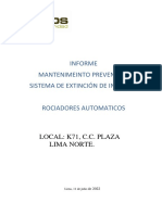 Mantenimiento de Sistema de Extincion de Incendio