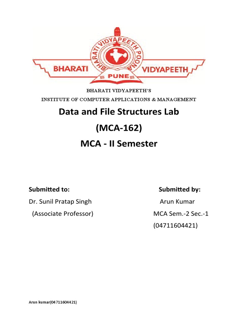 (04711604421) Arun Kumar | PDF | Queue (Abstract Data Type) | Computer ...