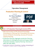 Production Planning & Control: 203-Operation Management