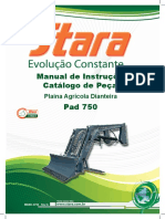 Manual de Instruções Catálogo de Peças. Pad 750. Plaina Agrícola Dianteira. MANU-0750 Rev_A
