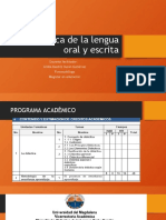 Didáctica de La Lengua Oral y Escrita