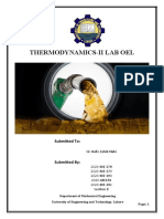 Thermodynamics-Ii Lab Oel: Submitted To