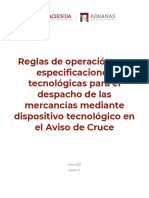 Reglas de Operación VR1