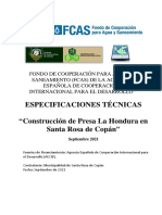 REPRESA en COPAN Anexo-03 Especificaciones Tecnicas