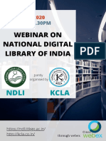 Webinar On National Digital Library of India: Ndli Kcla