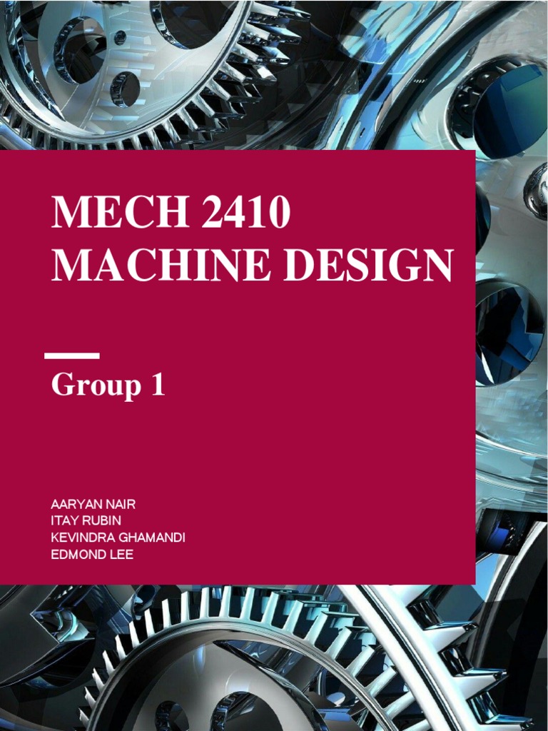 Group 1 Gearbox Design Report PDF Steel Gear