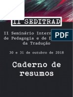 II SEDITRAD_Caderno de Resumos
