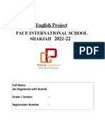English Project Format