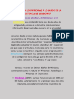 Cuales Son Los Windows A Lo Lardo de La Existencia de Windows