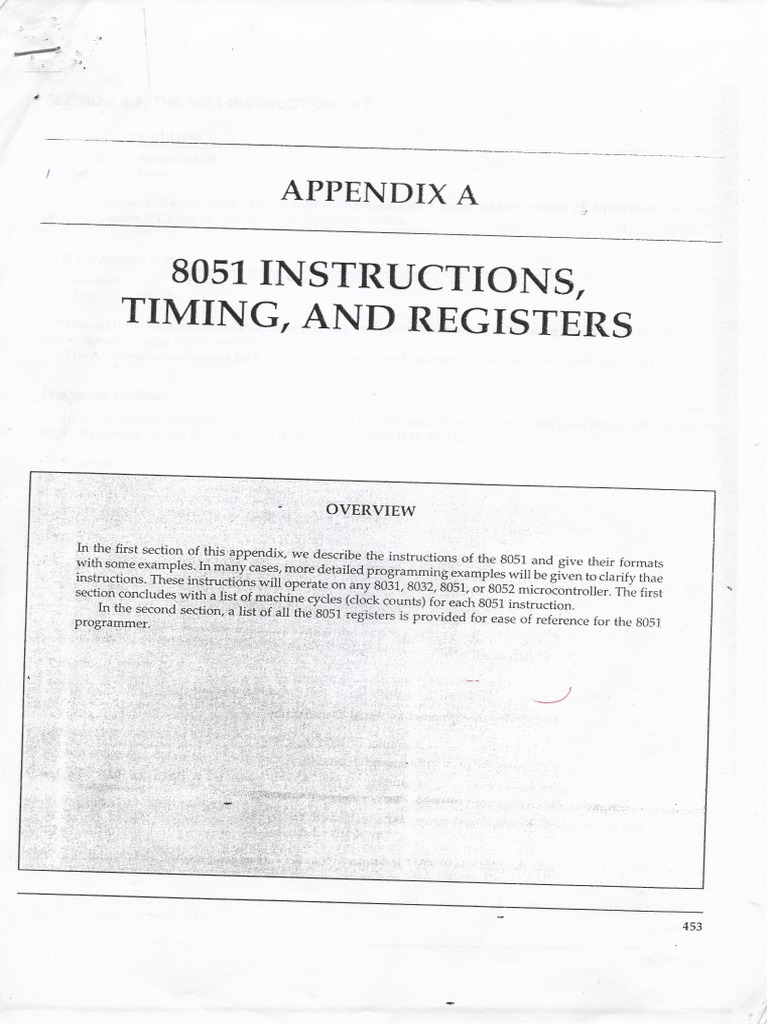 8051 Isa | PDF