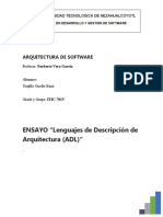 ENSAYO - Lenguajes de Descripción de Arquitectura (ADL)