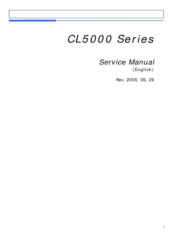 CL5000 Series: Service Manual | PDF | Ac Power Plugs And Sockets ...