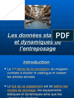 Les Données Statiques Et Dynamiques de L'entreposage