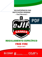 Regulamento Free Fire Jogos Eletrônicos Federais 2021