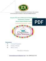 Elaboración Del Plan de Negocios en Modelo Canvas Proyecto Dulces Tentaciones