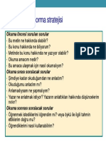 Kendine Soru Sorma Stratejisi: Okuma Öncesi Sorulan Sorular