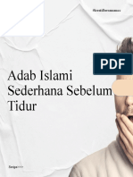 Adab Islami Sederhana Sebelum Tidur