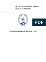 Estructura Del Proyecto de Tesis