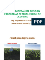 Balance Mineraldel Suelo en Programas de Fertilizacion