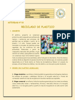 Actividad N°10 Reciclado de Plastico