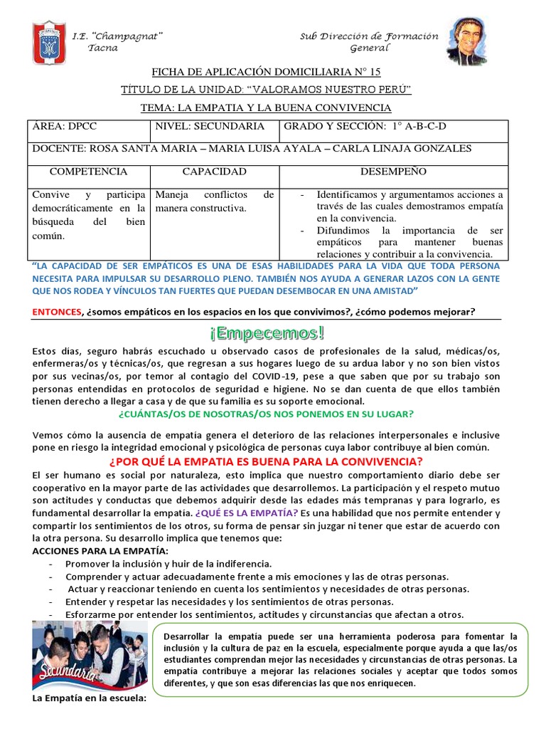 Fomentando la Empatía en el Aula | PDF | Empatía | Inclusión (Educación)
