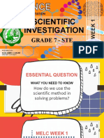 Scientific Investigation: Grade 7 - Ste