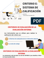 Criterio e Sistema de Calificación