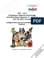 TVL - Ict (Computer System Servicing) Activity Sheet Quarter 3 - LO 1.2 Set Up User Access