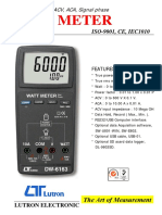 Watt Meter: ISO-9001, CE, IEC1010