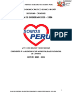 Partido Democrático Somos Perú Sicuani - Canchis Plan de Gobierno 2023 - 2026