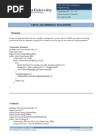 Lab12: Java Database Connectivity: Exercise