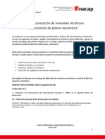 Caso "Interpretación de Manuales Técnicos e Interpretación de Planos Mecánicos"