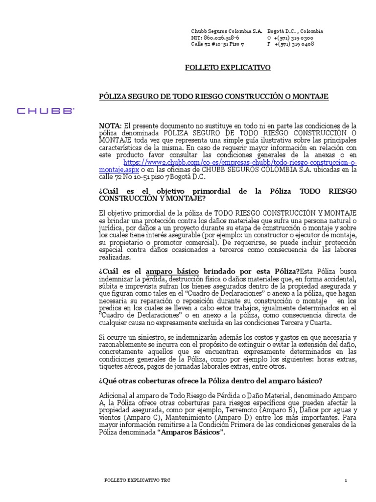 Folleto Car Chubb | PDF | Póliza de seguros