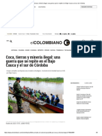 Coca, Tierras y Minería Ilegal - Una Guerra Que Se Repite en El Bajo Cauca y El Sur de Córdoba