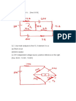 Assignment-I: Q.1. Find The Current I - (Ans:0.41A)